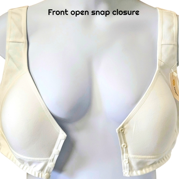 DAISY BRA'S All day Comfort Plus Size 3 front  snap closure cotton bras - Picture 8 of 14